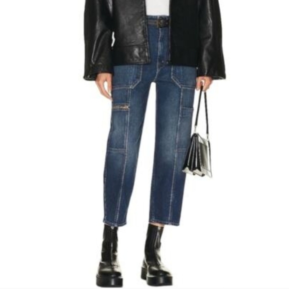 Mother Superior The Private Zip Pocket Ankle Jeans in Mile High - Picture 1 of 10